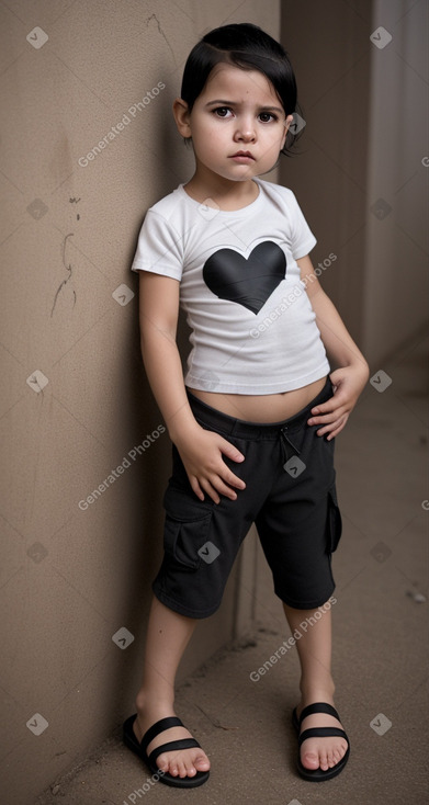 Paraguayan infant girl with  black hair