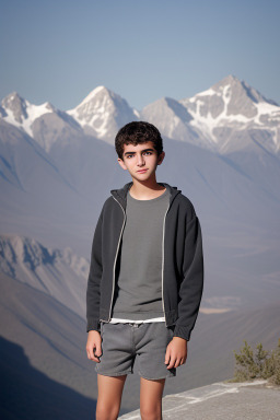 Turkish teenager boy with  gray hair