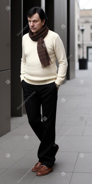 Belarusian middle-aged male with  black hair