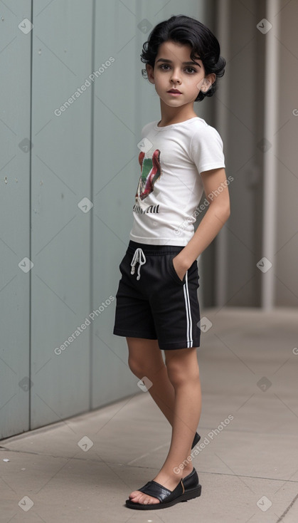 Portuguese child boy with  black hair