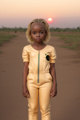 Zambian child female with  blonde hair