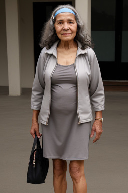 Peruvian elderly female with  gray hair