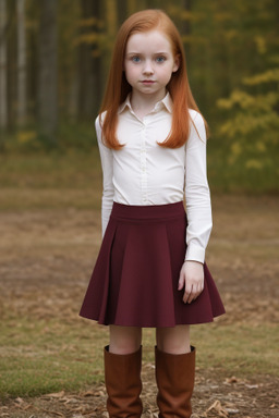 Caucasian child female with  ginger hair