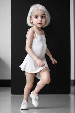 Iranian infant girl with  white hair