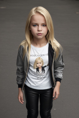 German child female with  blonde hair