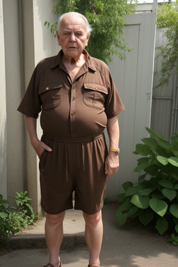 Belgian elderly male with  brown hair