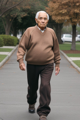 Hispanic elderly male with  brown hair