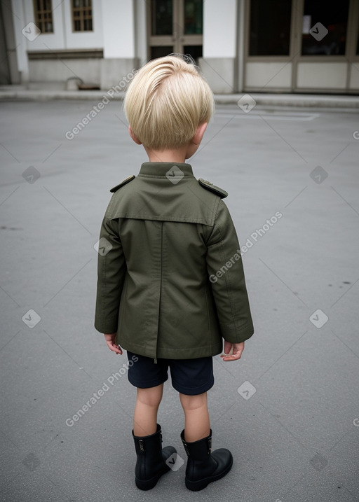 Vietnamese child boy with  blonde hair