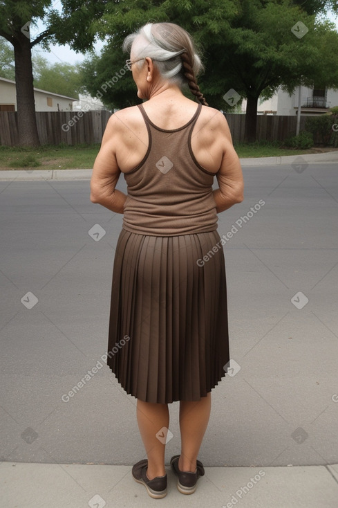 Mexican elderly female with  brown hair