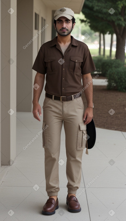 Iranian adult male with  brown hair