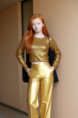 Teenager female with  ginger hair