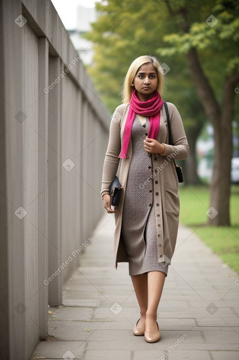 Bangladeshi adult female with  blonde hair