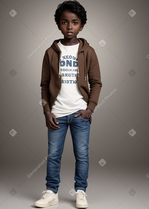 Sudanese child boy with  brown hair