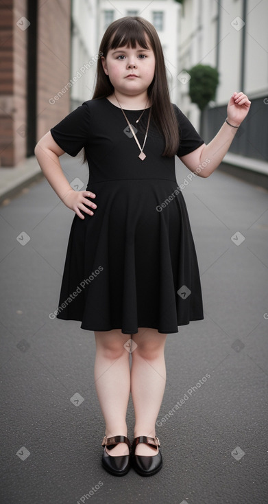 Norwegian child girl with  black hair