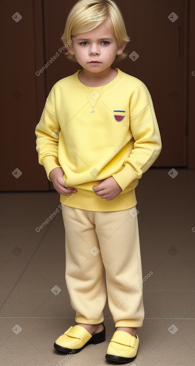 Paraguayan child boy with  blonde hair