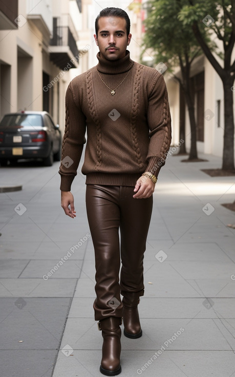 Puerto rican adult male with  brown hair