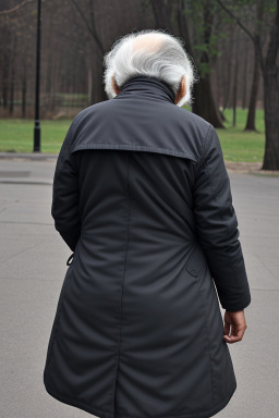 Indian elderly female with  black hair