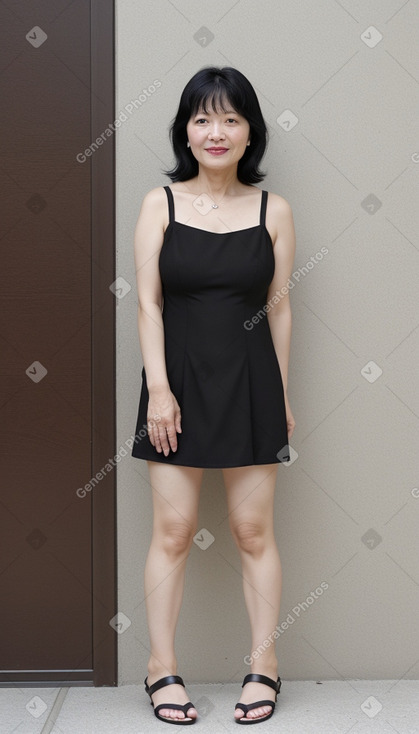 Korean middle-aged female with  black hair