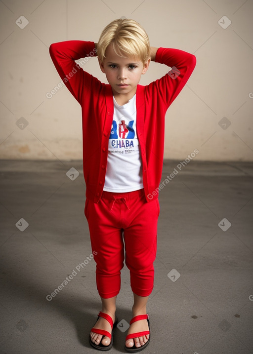 Cuban child boy with  blonde hair