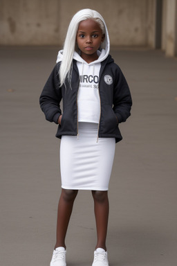 Senegalese child girl with  white hair