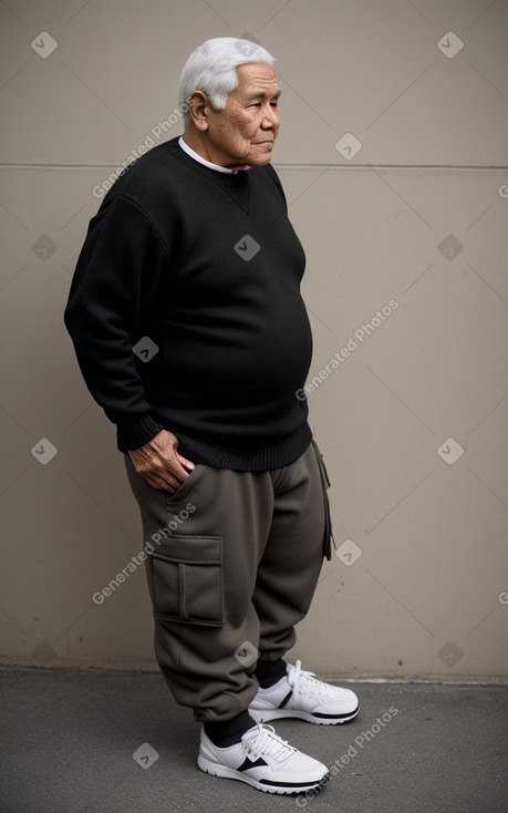 Peruvian elderly male with  black hair