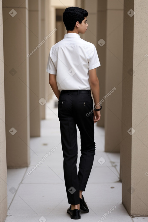 Egyptian teenager boy with  black hair