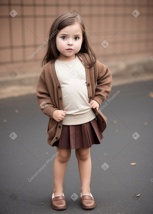 Zambian child girl with  brown hair