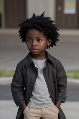 African american child boy with  black hair