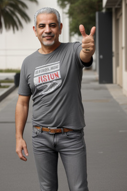 Tunisian middle-aged male with  gray hair