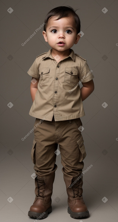 Panamanian infant boy with  brown hair