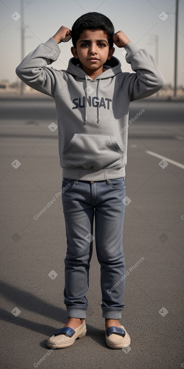 Kuwaiti child boy with  gray hair