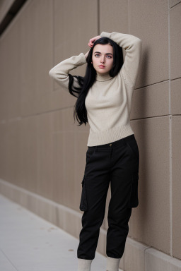 Romanian young adult female with  black hair