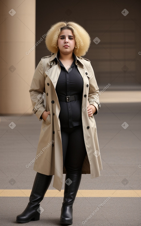 Jordanian young adult female with  blonde hair