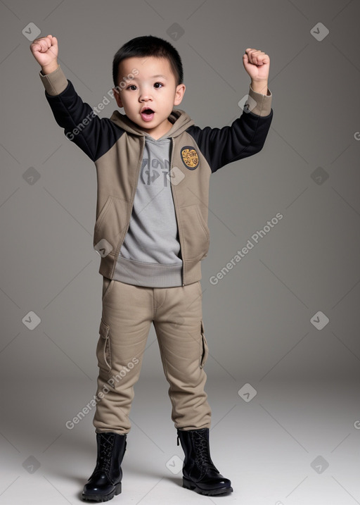 Chinese infant boy with  gray hair