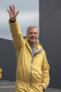 Canadian middle-aged male with  gray hair