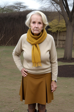 Kenyan elderly female with  blonde hair