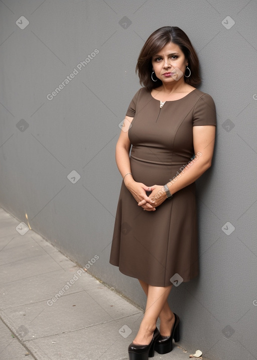 Guatemalan middle-aged female with  brown hair