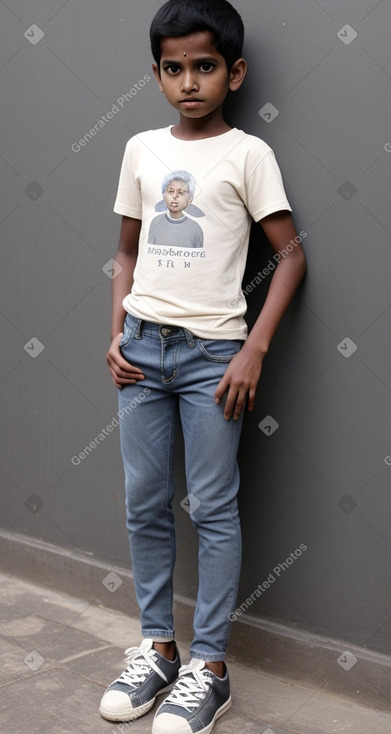 Sri lankan child boy with  gray hair