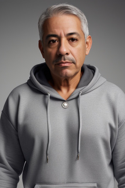 Hispanic middle-aged male with  gray hair