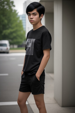 Chinese teenager male with  black hair