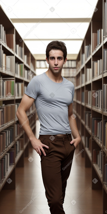 Israeli adult male with  brown hair