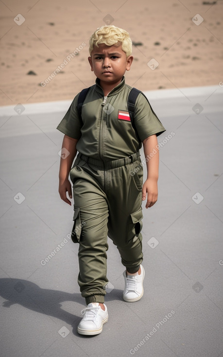 Emirati child boy with  blonde hair