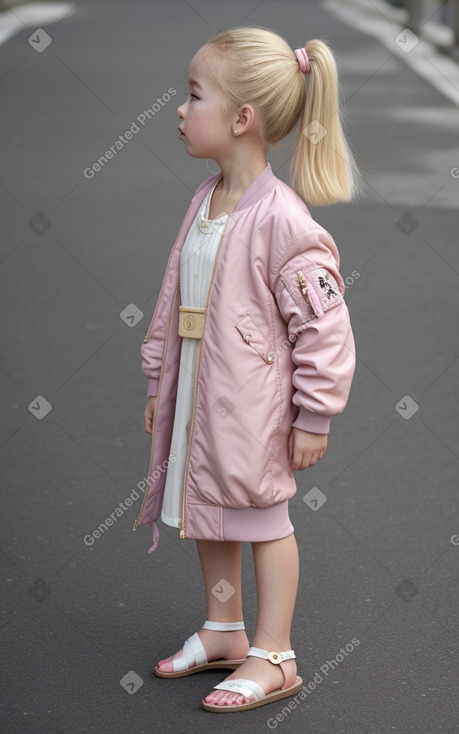 British child female with  blonde hair