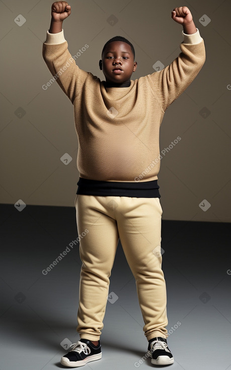 Senegalese teenager boy with  blonde hair