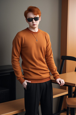 Korean adult male with  ginger hair