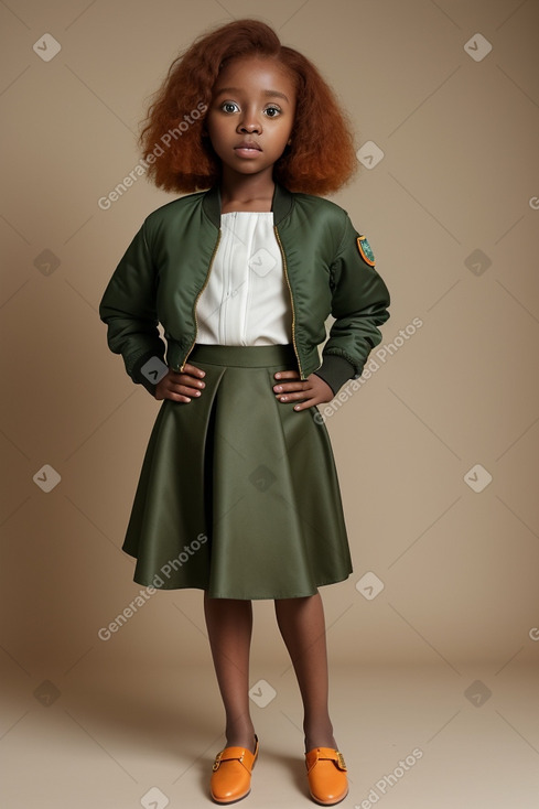 Ghanaian child girl with  ginger hair