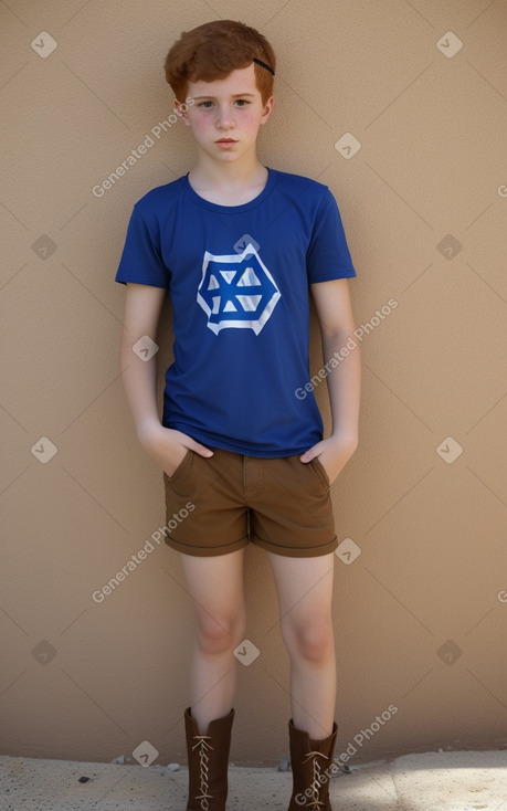 Israeli teenager boy with  ginger hair