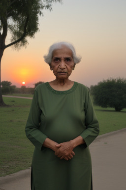 Pakistani elderly female with  brown hair