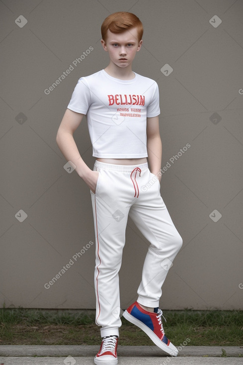 Belarusian teenager boy with  ginger hair