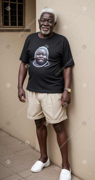 Ghanaian elderly male with  black hair